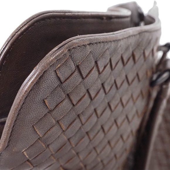 Bottega Veneta Intrecciato Bag Brown Men's Leather BOTTEGA VENETA - Picture 9 of 12